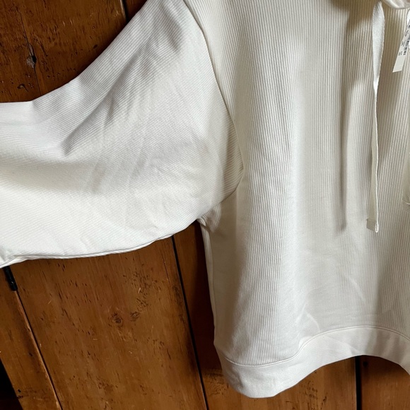 NWT Madewell Oversized Crop Sweatshirt, Ivory, L - Picture 5 of 7